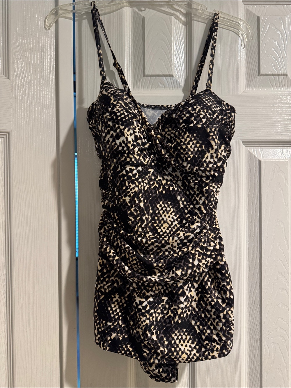 Women’s one piece bathing suit, shades of brown